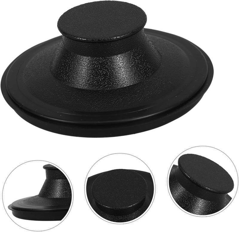 Gatuida 2pcs Black Rubber Kitchen Sink Drain Plug Stopper Leakproof Strainer - Image 4